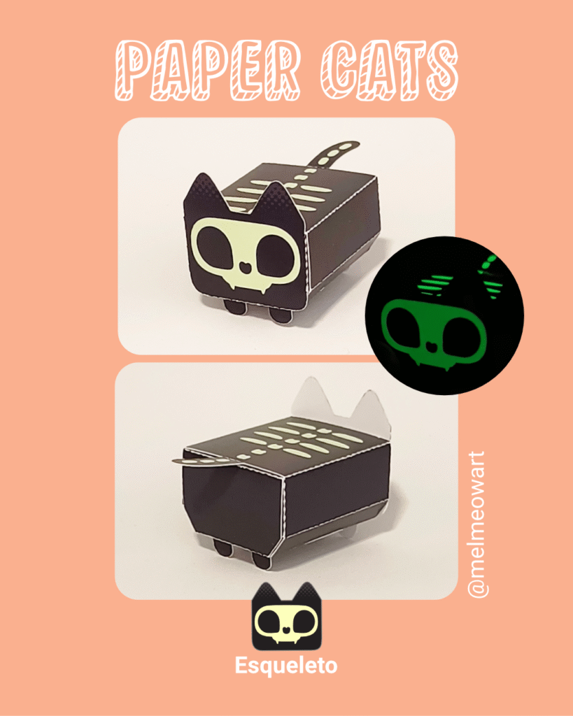 Paper cat - Esqueletinho